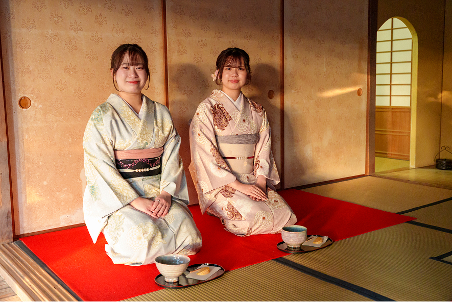 萩市指定有形文化財花江茶亭（はなのえちゃてい）とスマイルサポーター