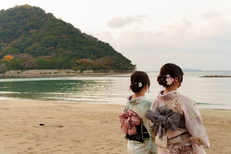 菊が浜でのワンショット